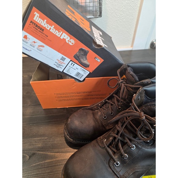 Timberland Pro Pit Boss 6 Inch‎ Steel-Toe Work Boot Brown Sz 11 main image 9